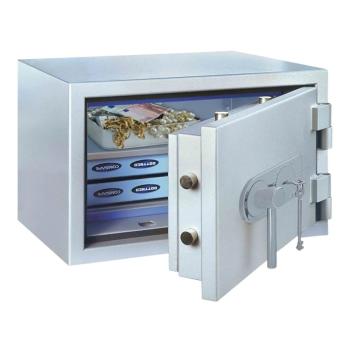 Rottner feuersicherer Papiersicherungsschrank EN1 SuperPaper 70 Premium Doppelbartschloss weißaluminium T05002